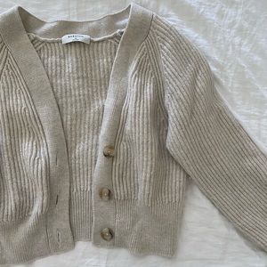 Babaton 100% Wool Cropped Cardigan